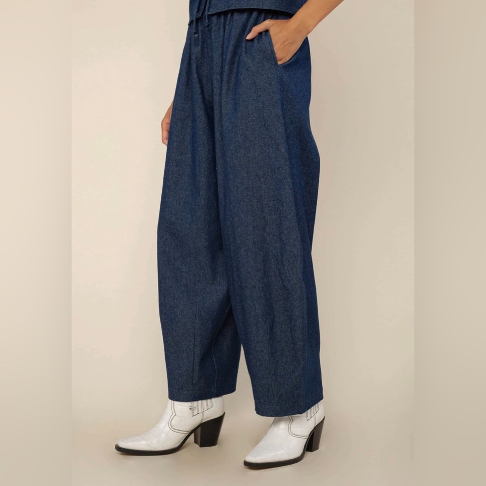 Mid-Wash Denim Studio Pants (L) - Feeling Space by Isabel Osgood-Roach